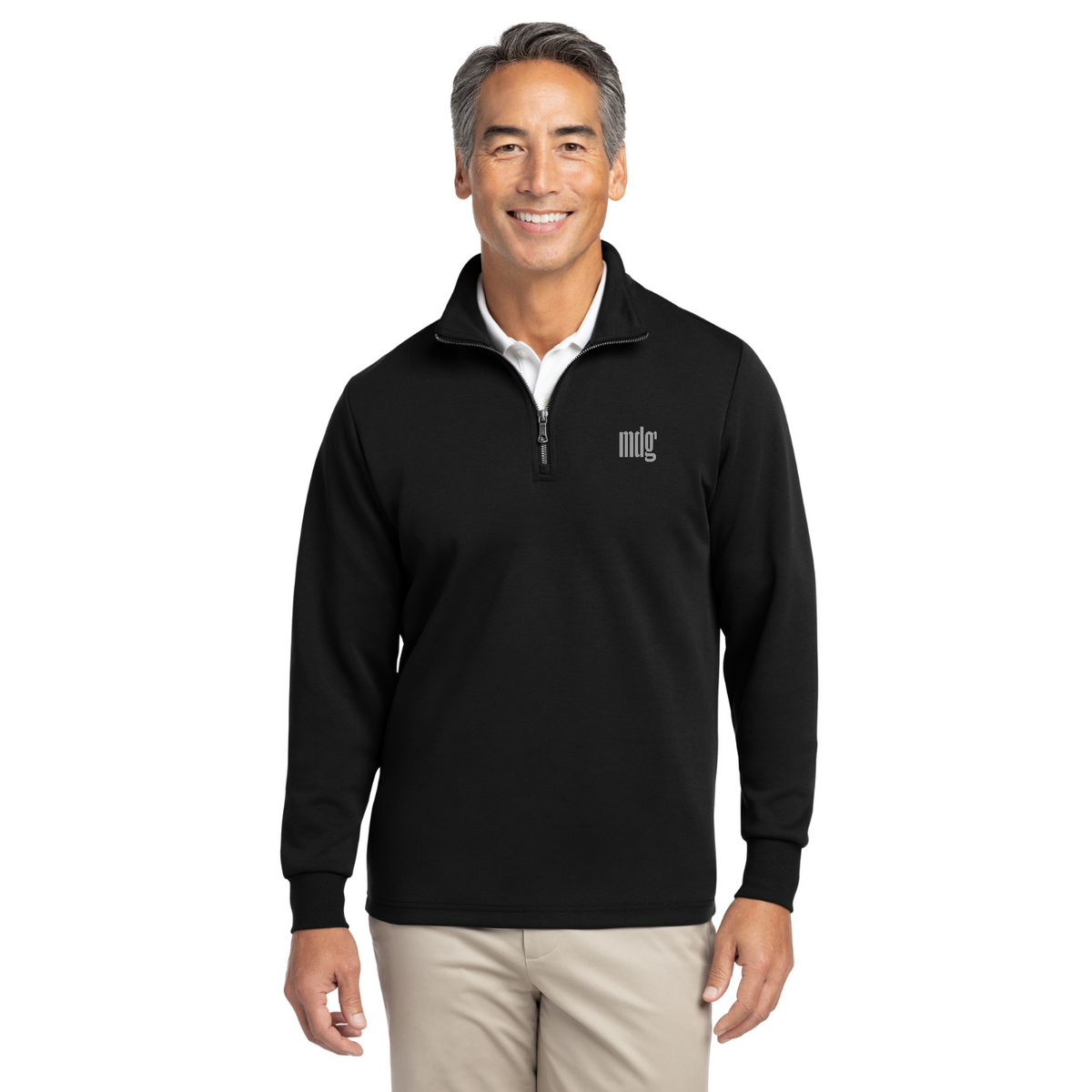 Brooks Brothers Double-Knit 1/4-Zip — model