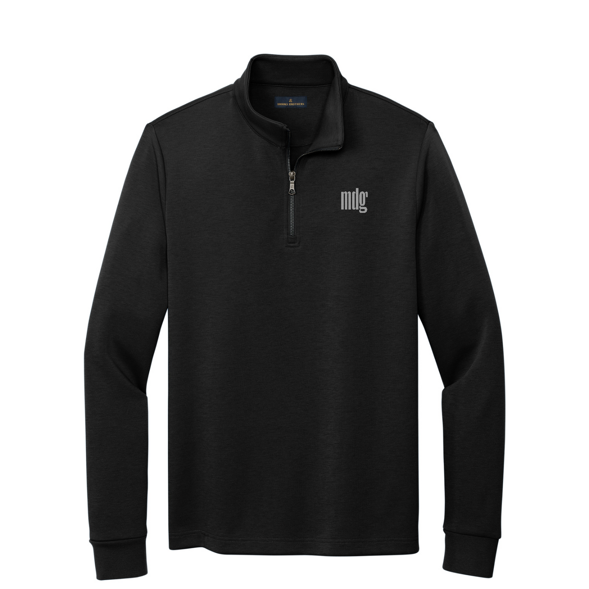 Brooks Brothers Double-Knit 1/4-Zip — Deep Black