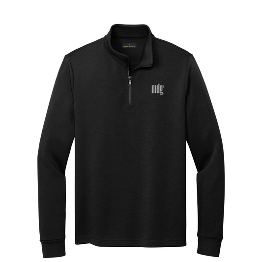 Brooks Brothers Double-Knit 1/4-Zip — Deep Black