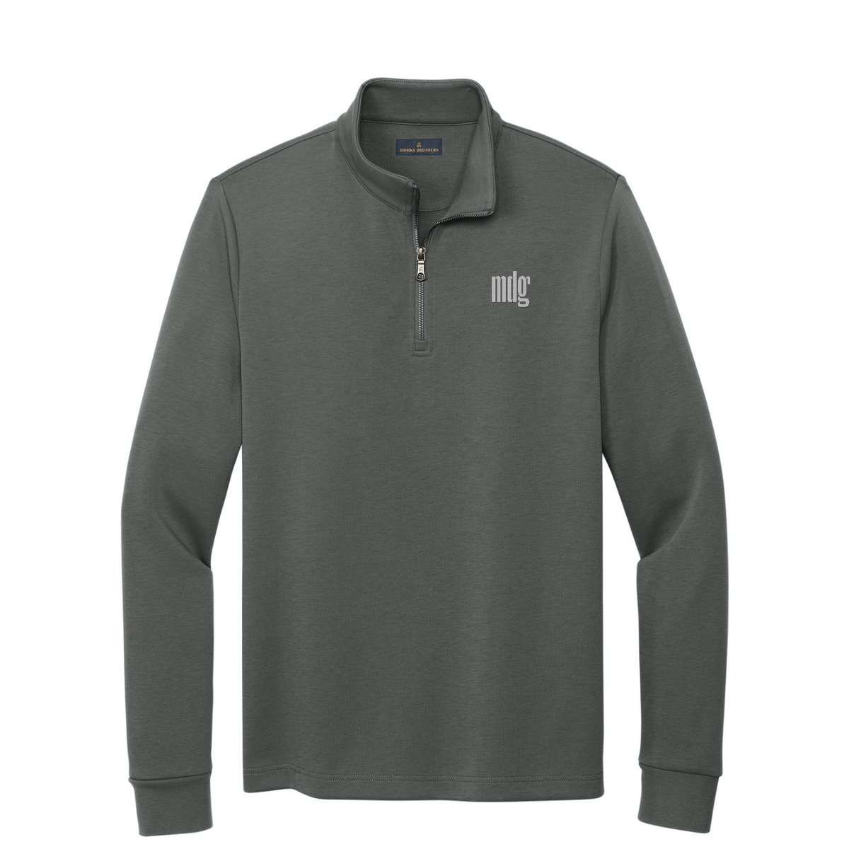 Brooks Brothers Double-Knit 1/4-Zip — Windsor Grey